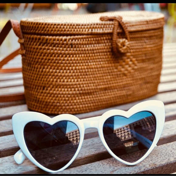 White Heart Shaped Sunglasses - Picture 3 of 8